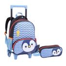 Kit Mochila de Rodinhas e Estojo Creche ZOOP
