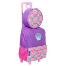Kit Mochila de Rodinhas e Lancheira Sestini M Plus Sereia