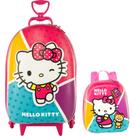 Kit Mochila de Rodinhas Hello Kitty Lancheira Escolar 3D