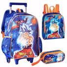 Kit Mochila de rodinhas infantil dragon ball super + Lancheira e Estojo clio Kit Mochila de rodinhas infantil dragon ball super + Lancheira e Estojo clio