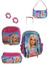 Kit mochila de rodinhas infantil escolar com bolsinha baguete skye patrulha canina