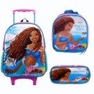 Kit Mochila de Rodinhas + Lancheira + Estojo A Pequena Sereia - O Filme XERYUS