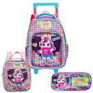 Kit Mochila De Rodinhas Lancheira Estojo Unicórnio Gamer Kit Mochila De Rodinhas Lancheira Estojo Unicórnio Gamer