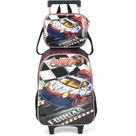 Kit Mochila de Rodinhas Lancheira Luxcel Força 4 Vermelho