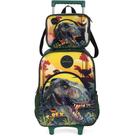 Kit Mochila de Rodinhas Lancheira Luxcel Up4You T-Rex Preto Kit Mochila de Rodinhas Lancheira Luxcel Up4You T-Rex Preto