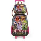 Kit mochila de rodinhas lancheira rainbow high