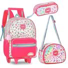 Kit Mochila de Rodinhas + Lancheira Térmica + Estojo Duplo Happy CLIO Kit Mochila de Rodinhas + Lancheira Térmica + Estojo Duplo Happy CLIO