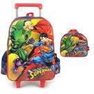 Kit Mochila de Rodinhas Luxcel Superman 37902 Kit Mochila de Rodinhas Luxcel Superman 37902