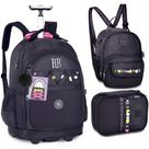 Kit Mochila de Rodinhas Rebecca Bonbon Coleção Beaded Fun Estilo Artesanal Original Lancheira Térmi