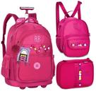 Kit Mochila de Rodinhas Rebecca Bonbon Coleção Beaded Fun Estilo Artesanal Original Lancheira Térmi