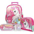 Kit Mochila de Rodinhas Unicórnio Fantasy Tam G Kit Mochila de Rodinhas Unicórnio Fantasy Tam G