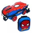 Kit mochila diplomata maxtoy 3d homem aranha com lancheira