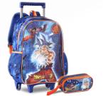 Kit Mochila Dragon Ball Super de Rodinhas com Estojo Duplo