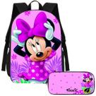 Kit Mochila e Estojo Escolar Minnie Volta as Aulas