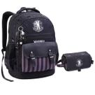 Kit Mochila e Estojo Infantil Bolso Frontal Wandinha PRETO Kit Mochila e Estojo Infantil Bolso Frontal Wandinha PRETO