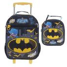 Kit Mochila e Lancheira Dermiwill Batman Super Friends Preto