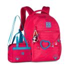 Kit Mochila e Lancheira Rebecca Bonbon Premium Matelassê Corações