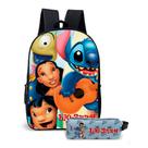 Kit Mochila e o estojo Escolar Masculino Feminino Stitch Volta às Aulas Kit Mochila e o estojo Escolar Masculino Feminino Stitch Volta às Aulas