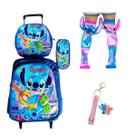 Kit mochila escolar com rodinhas lancheira e estojo novidade resistente meia infantil e 1 chaveiro de mimo Kit mochila escolar com rodinhas lancheira e estojo novidade resistente meia infantil e 1 chaveiro de mimo