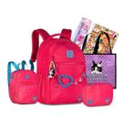 Kit Mochila Escolar Costas Rebecca Bonbon Lisa Coração Juvenil Original 2026