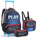 Kit Mochila Escolar De Roda Infantil Masculino Play Kit Mochila Escolar De Roda Infantil Masculino Play