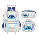 Kit Mochila Escolar De Rodinhas E Lancheira Stitch Luxcel