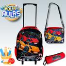 Kit Mochila Escolar de Rodinhas Lancheira mais Estojo