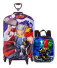 Kit mochila escolar diplomata maxtoy 3d thor com lancheira