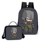 Kit Mochila Escolar E Lancheira Termica Tema Heroi Morcego Bt Lançamento