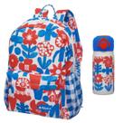 Kit Mochila Escolar Fábula Farm Garrafa Térmica Frozão Off