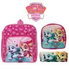 Kit Mochila Escolar Feminina Paw Patrol Skye Reforçada Tam P Kit Mochila Escolar Feminina Paw Patrol Skye Reforçada Tam P