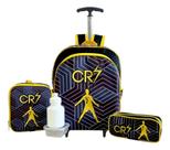 Kit Mochila Escolar Futebol Cr7 Cristiano Ronaldo Rodinhas G Kit Mochila Escolar Futebol Cr7 Cristiano Ronaldo Rodinhas G