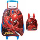 Kit Mochila Escolar Homem Aranha Rodinha Tam G Com Lancheira Kit Mochila Escolar Homem Aranha Rodinha Tam G Com Lancheira