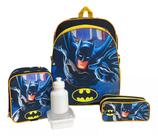 Kit Mochila Escolar Infantil Batman Morcego Costas Tam G F5