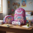 Kit Mochila Escolar Infantil Com Estampa 3d Happy Princess