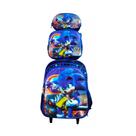 Kit Mochila Escolar Infantil com Rodinhas Sonic 3D + Lancheira Térmica + Estojo Escolar Kit Mochila Escolar Infantil com Rodinhas Sonic 3D + Lancheira Térmica + Estojo Escolar