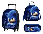 Kit Mochila Escolar Infantil De Rodinha - Menino- Sonic Kit Mochila Escolar Infantil De Rodinha - Menino- Sonic