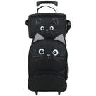 Kit Mochila Escolar Infantil De Rodinhas Gato Preto Lancheira Térmica Menino Menina Volta Às Aulas