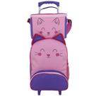 Kit Mochila Escolar Infantil De Rodinhas Gato Rosa Lancheira Térmica Menina Volta Às Aulas Kit Mochila Escolar Infantil De Rodinhas Gato Rosa Lancheira Térmica Menina Volta Às Aulas
