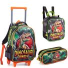 Kit Mochila Escolar Infantil Dinosaurs Jungle Com Rodinhas - Denlex Kit Mochila Escolar Infantil Dinosaurs Jungle Com Rodinhas - Denlex
