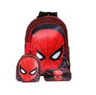 Kit Mochila Escolar Infantil Homem Aranha Marvel De Costas