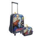 Kit Mochila Escolar Infantil Juvenil 2 Rodas com Lancheira Boruto Naratu