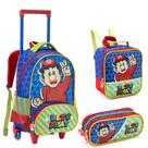 Kit Mochila Escolar Infantil Lets Play Com Rodinhas - Denlex