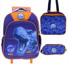 Kit Mochila Escolar Infantil Lost World Com Lancheira e Estojo