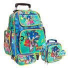 Kit Mochila Escolar Infantil Masculina Carrinho Reforçada