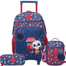 Kit Mochila Escolar Infantil Rodinhas Panda Lancheira Estojo Kit Mochila Escolar Infantil Rodinhas Panda Lancheira Estojo
