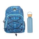 Kit Mochila Escolar Infantil SBDV2033 e Garrafa de Água GA0601 500ml Azul Bali - Fuseco