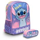 Kit Mochila Escolar Infantil Stitch Reforçada Volta As Aulas
