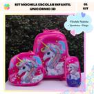 Kit Mochila Escolar Infantil Unicórnio Kit Mochila Escolar Infantil Unicórnio