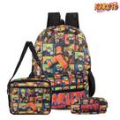 Kit Mochila Escolar Juvenil do Anime Naruto Uzumaki De Costa Kit Mochila Escolar Juvenil do Anime Naruto Uzumaki De Costa
